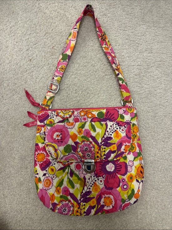 Vera Bradley Handbags - Vera Bradley Pink Floral Quilted Crossbody Bag